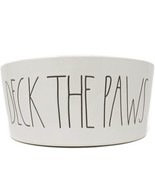 Dog Bowl Large Christmas DECK THE PAWS Rae Dunn Pet Ivory Red NEW Magenta - £29.27 GBP