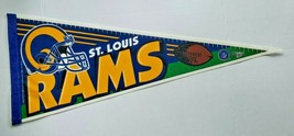 Rare Vintage 1997 NFL Pennant St. Louis Rams WinCraft Sports 12&quot; x 30&quot; NOS - £7.84 GBP