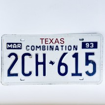 1993 United States Texas Combination Truck License Plate 2CH 615 - £14.85 GBP