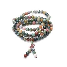 108 Mala Prayer Beads Necklace 8mm Natural Indian - £49.12 GBP