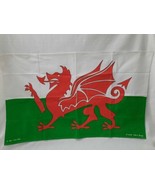 1981 Vista Red Dragon of Wales Tea Towel Welsh Flag 100% Cotton Made In ... - £12.41 GBP