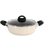 Oster Clairborne 3.6 Quart Nonstick Aluminum Caldero with Lid in Linen - £24.12 GBP