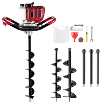 52CC 2-Stroke Gas Powered Post Hole Digger – 1800W Earth Auger with 4&quot;, ... - $379.09