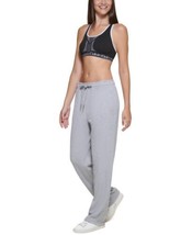 Calvin Klein Womens Performance Ribbed Track Pants,Pearl Grey Heather Si... - $78.71