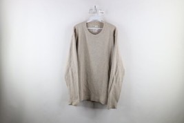 Vintage Y2K Gap Mens XL Blank Heavyweight Cotton Ribbed Knit Long Sleeve T-Shirt - £38.47 GBP