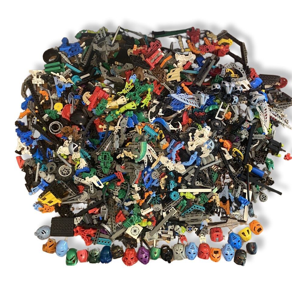 Retro Bionicle Lot: 29 Masks, ~9lbs Early 2000s Sets, Vintage Lego Collection - $486.62