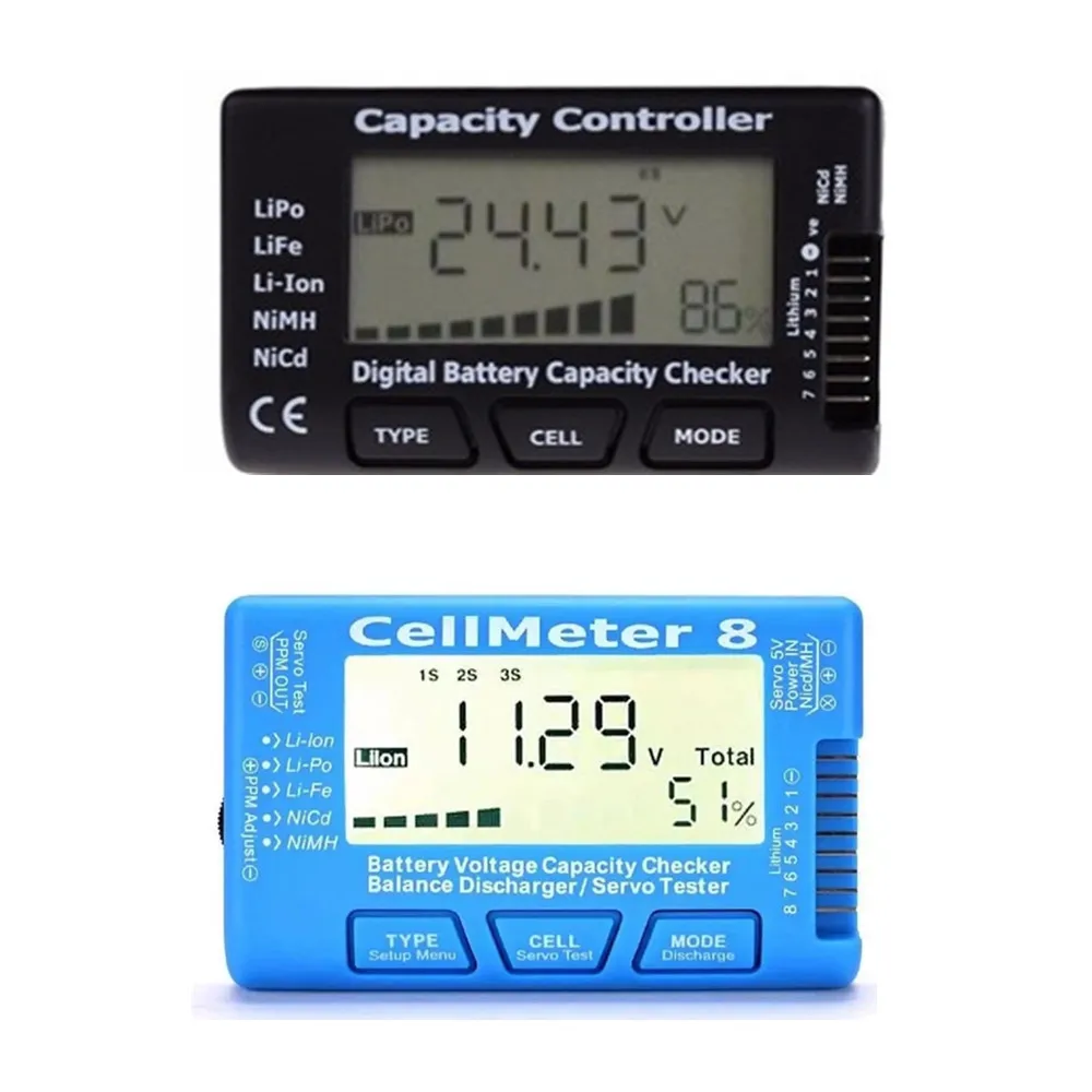 LCD Digital Battery Capacity Checker CellMeter RC CellMeter7/CellMeter8 2- - £12.26 GBP+