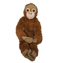 Wild Republic Brown Hanging Monkey Zoo Jungle Plush Stuffed Animal 2014 22” - £21.77 GBP