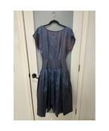 Vintage Costume Construction Co Teal Taffeta Dress Theater Floral Brocad... - $82.61 CAD
