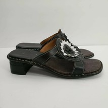 Tsonga Leather Flower Sandals Handmade Summer Sunflower Womens Sz 37 US 6.5 - £17.92 GBP