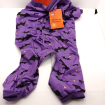 Halloween Dog Lounging Pajamas Purple w/ Bats - Soft Adorable Medium NEW... - $12.99