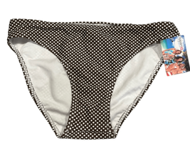 Hapari Womens XS Brown White Polka Dot Bikini Swim Bottoms UPF 50+ NEW - $18.68