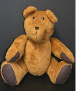 Vintage Antique Large 21&quot; Jointed Brown Teddy Bear Plush Stuffed Animal ... - £22.06 GBP