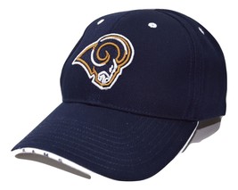 An item in the Sports Mem, Cards & Fan Shop category: St. Louis LA Rams Twins Enterprise NFL Team Logo Adjustable Football Cap Hat