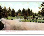 Scene In City Park Portland OR Oregon DB Postcard W10 - $2.92