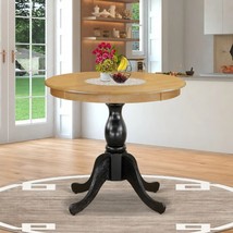 East West Furniture Dining Ast-Obk-Tp Dinning Room Table With Oak, Black Finish - £155.86 GBP