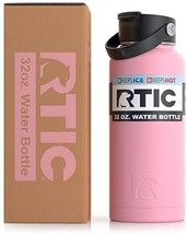 RTIC 32 oz Vacuum Insulated Water Bottle Stainless Steel Metal Flamingo ... - £14.94 GBP
