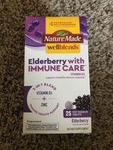 NATURE MADE Wellblends -Elderberry w/ Immune Care-25 Fast Dissolve Tabs EXP:7/24 - £6.13 GBP