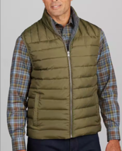 Jos. A. Bank Tailored Fit Reversible Padded Vest - 2XL  colour:Olive - $37.39