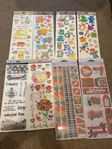 Miss Elizabeth&#39;s 2 Sided Stickers Lot Floral Baby Beach &amp; Birthday x 8 - $12.19