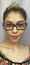 Vintage ALAIN MIKLI AL 10280202 57mm Red Marble Men's Women Eyeglasses F... - $349.99