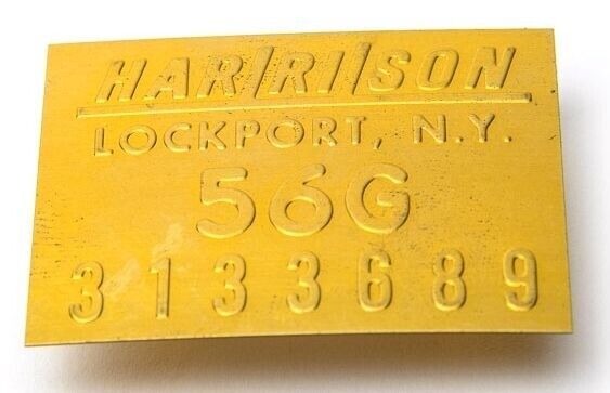 1956-1957 Corvette Tag Radiator Brass USA - $34.60