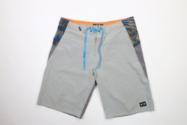 Oakley Mens Size 34 Floral Color Block Stretch Surfing Board Shorts Trunks Gray - £34.84 GBP