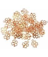 100 Shamrock Charms Clover Charms Miniature Charms 4 Leaf Rose Gold Good... - €15,46 EUR