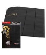10 BCW Standard Card Sized 18-Pocket Side Loading Crisp Black Pro Binder... - $145.21 MXN
