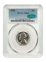 1938 5C PCGS/CAC PR66 - $203.70