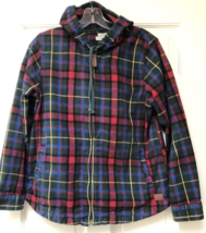 Nice LL Bean S Soft Plaid Flannel Relaxed Fit Zip Hoodie - $37.61