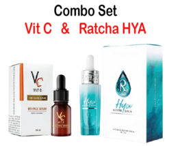 Set Ratcha Hya Booster Serum + Vit C Brightening anti Aging Wrinkles Freckle DHL - £85.72 GBP+