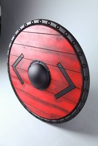 Medieval Viking Bjorn Lodbrok Shield, Battle Ready Round Shield, Viking shield - £85.83 GBP