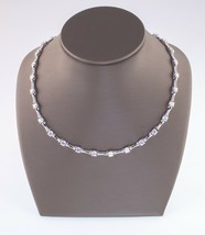 7.00ct t.w. Gorgeous CZ Necklace Set In Rhodium Plated Sterling, 16&quot; - £115.21 GBP