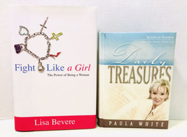 Fight Like A Girl By Lisa Bevere &amp; Daily Treasures Paula White 2 Books Hardcover - £7.95 GBP