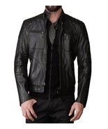Hidesoulsstudio Genuine Handmade Men Black Leather Jacket #102 - £94.81 GBP