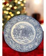 Vintage Liberty Blue Washington at Valley Forg Dinner Plate + plate hang... - $19.80