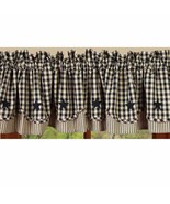 Heritage Star Black Window Valance - $49.11 CAD