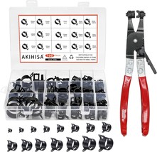 Akihisa 100Pcs 6-25Mm Spring Band Hose Clamp Assortment Kit With Hose Clamp - £36.20 GBP