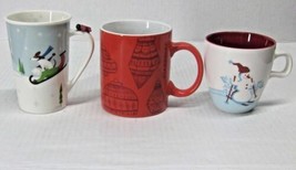 Starbucks Coffee Co. Mixed Lot (3) Holiday 2007 - 2015 CUPS/MUGS New Bone China - £25.32 GBP