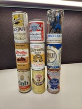 Lot Of 9 Vintage Metal Empty Beer Cans Pictured #22 - £10.46 GBP