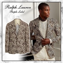 Ralph Lauren Purple Label Kent Blazer Linen Zebra Jacket Sport Coat 40R $2995! - £464.65 GBP