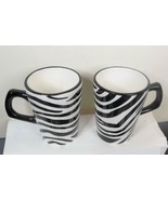 Set of 2 Vintage Zebra Pattern Mugs Roscher 4.75 Inch - £12.73 GBP