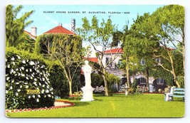 Postcard St. Augustine FL Garden Oldest House in the United States  - $3.75