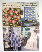 Leisure Arts Lot of 4 Afghan Leaflets  #2391  #2032  #584  #2145 Crochted - £10.23 GBP