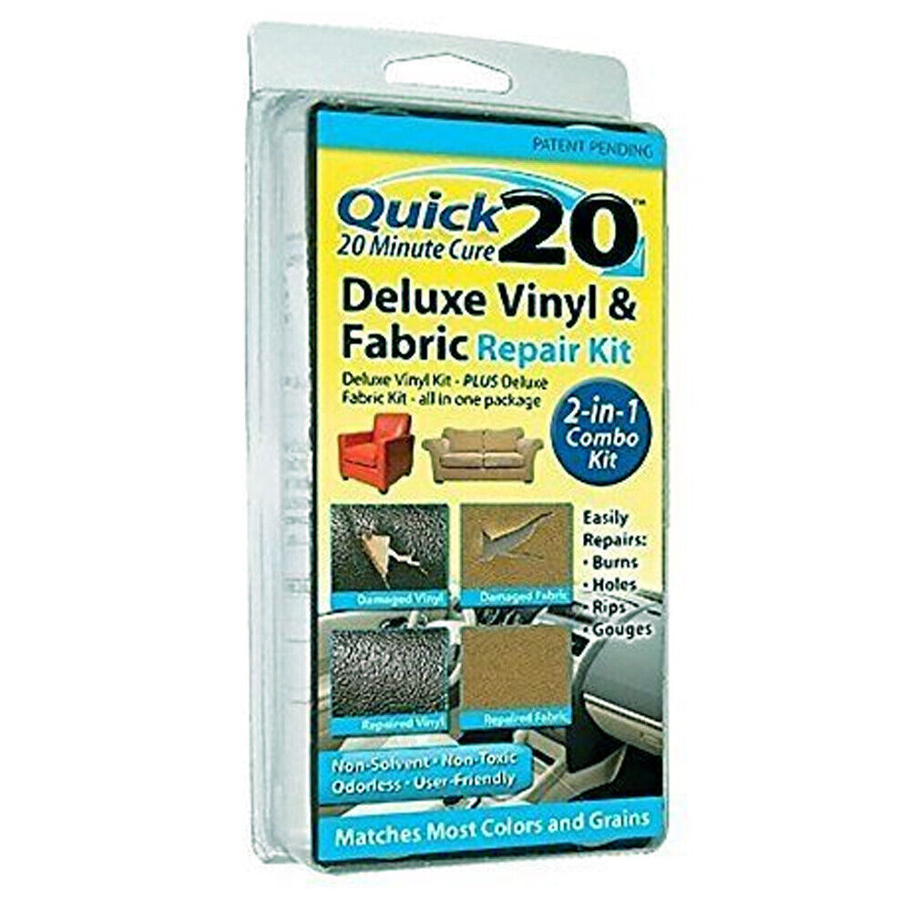 Primary image for Quick 20 Deluxe Vinyl, Leather & Fabric Repair Combo Kit (20-002)