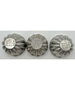 Vintage Set of 3 Jell-O Aluminum Molds Metal Tins PB194 - £15.97 GBP