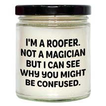 Roofer Gifts from Men, 9oz Vanilla Soy Candle, Birthday Unique Gifts for Him - £18.88 GBP