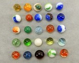 Random Lot of 25 Vintage Marbles, Assorted Colors/Styles/Sizes/Makers #M... - $19.55