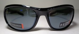 Under Armour CAPTURE Shiny Black Gray Storm New Men&#39;s Polarized Sunglasses - $178.20